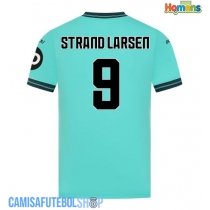 Camisa de time de futebol Wolves Jorgen Strand Larsen #9 Replicas 2º Equipamento 2025-26 Manga Curta